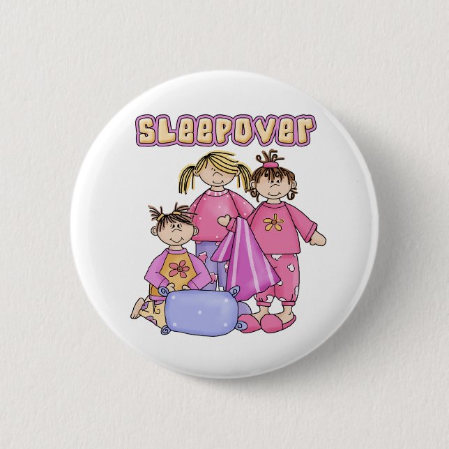 Badge Rond 5 Cm Sleepover de filles (Devant)