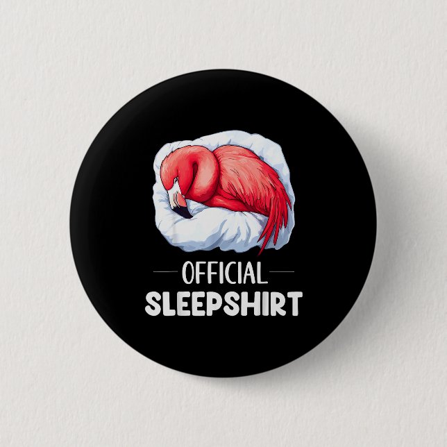 Badge Rond 5 Cm Sleepshirt Sleeng Flamingo Animal Lovers Pajama  (Devant)