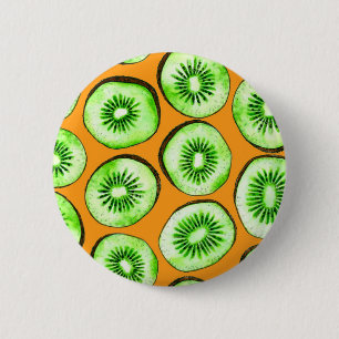 Badge Rond 5 Cm Slices Kiwi
