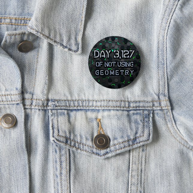 Badge Rond 5 Cm SlipperyJoe n'utilise pas de géométrie intervertis (En situation)