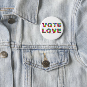 Badge Rond 5 Cm SlipperyJoe vote amour égalité fourrure de couleur