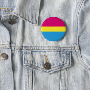 Badge Rond 5 Cm SlipperyJoe's pansexual pride flag gender-blind pi
