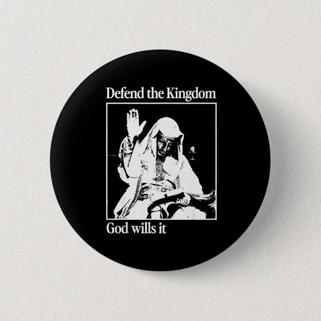 Badge Rond 5 Cm Sliver Mask King Baldwin Iv Meme The Leper King Wa (Devant)