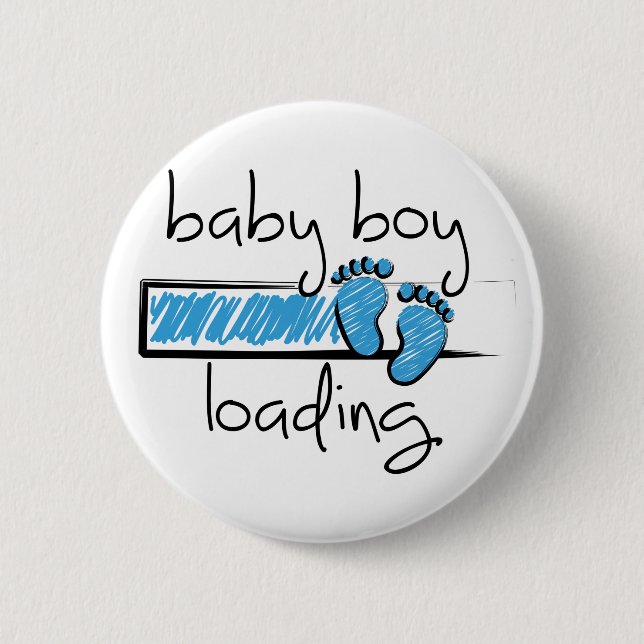Badge Rond 5 Cm Slogan Baby Boy est un loading. (Devant)