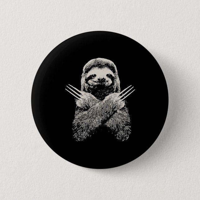 Badge Rond 5 Cm Sloth Funny Costume Gift For Lazy S  (Devant)