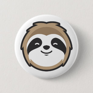 Badge Rond 5 Cm Sloth Mascot