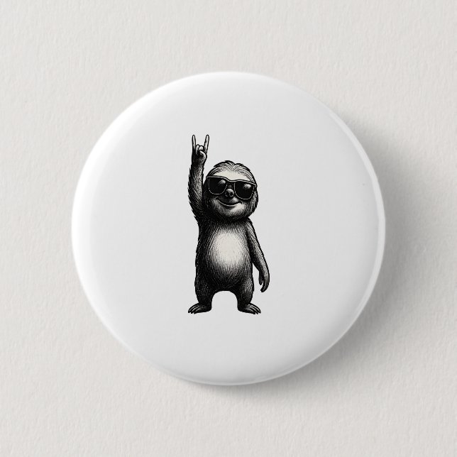Badge Rond 5 Cm Sloth Rocking Dance (Devant)