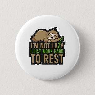 Badge Rond 5 Cm Sloth Sleep Repos Animal Relax Lazy migny Nap