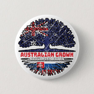 Badge Rond 5 Cm Slovaquie Slovakie Australie Australie racine d'ar