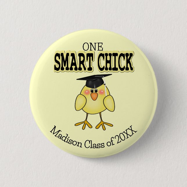 Badge Rond 5 Cm Smart Chick (Devant)