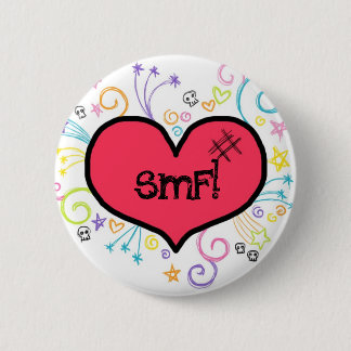 Badge Rond 5 Cm SMF ! Bouton de coeur