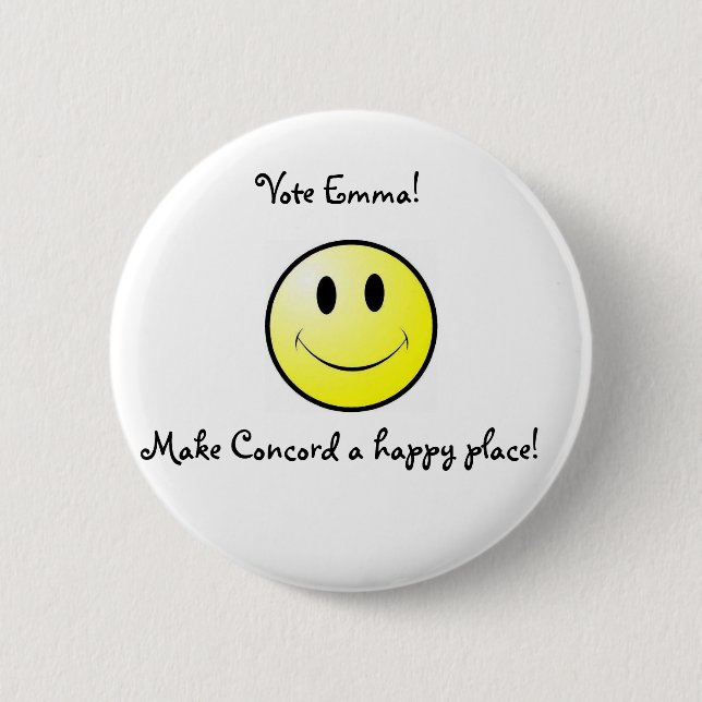 Badge Rond 5 Cm smiley-visage (Devant)