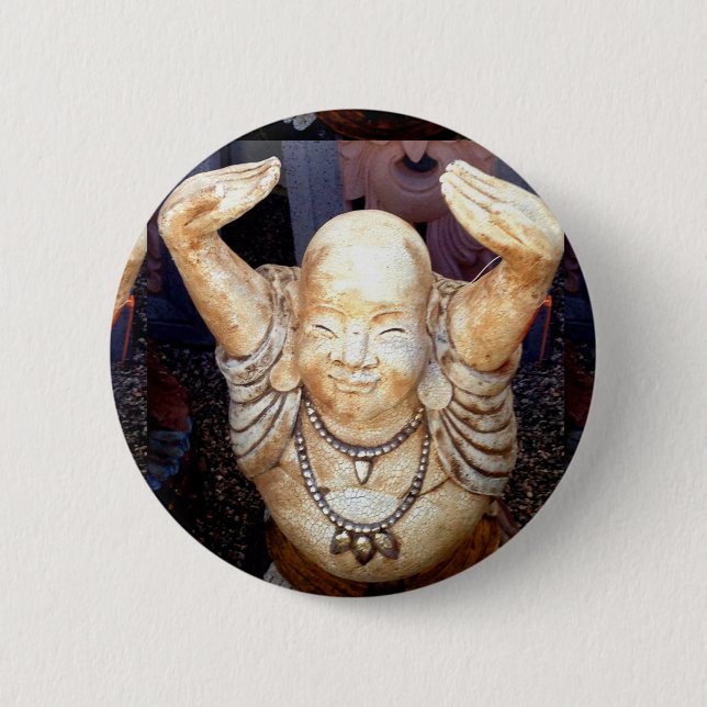 Badge Rond 5 Cm smiling buddha button (Devant)