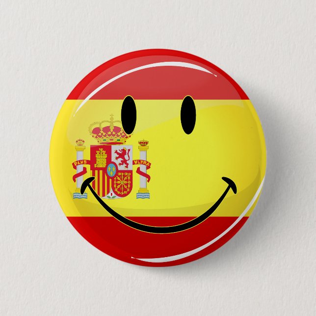 Badge Rond 5 Cm Smiling Flag of Spain (Devant)