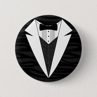 Badge Rond 5 Cm Smoking noir/blanc
