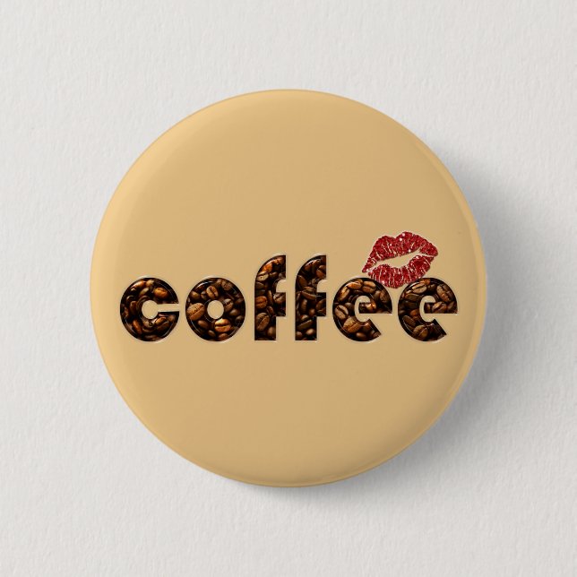 Badge Rond 5 Cm smooch café (Devant)