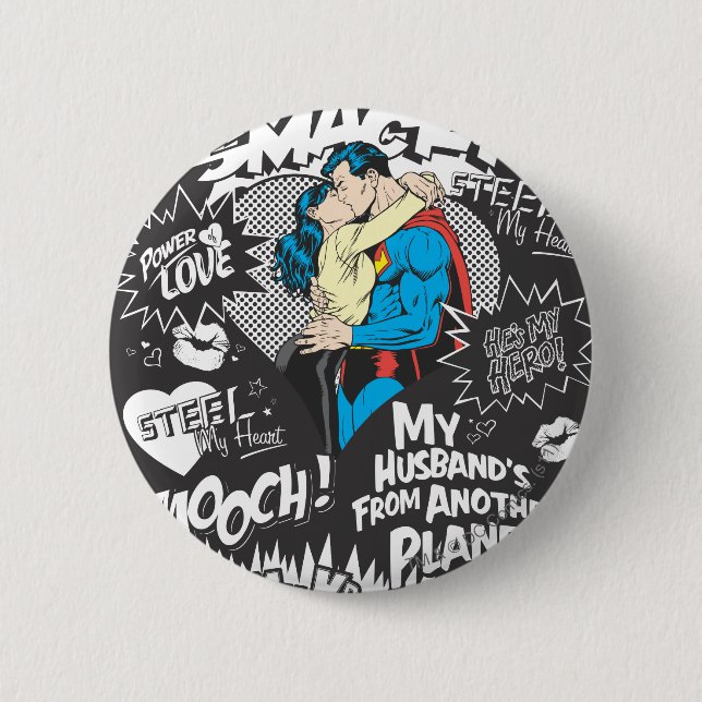 Badge Rond 5 Cm Smooch, Smack - Collage (Devant)