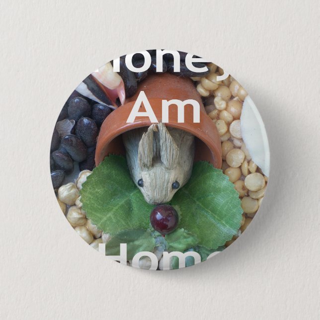Badge Rond 5 Cm Snacking de lapin mignon (Devant)