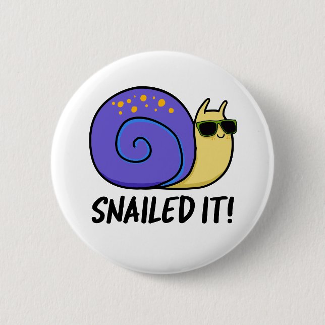 Badge Rond 5 Cm Snail It Funky Snail Pun (Devant)