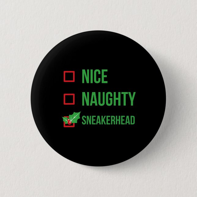 Badge Rond 5 Cm Sneakerhead Funny Pajama Noël 1 (Devant)