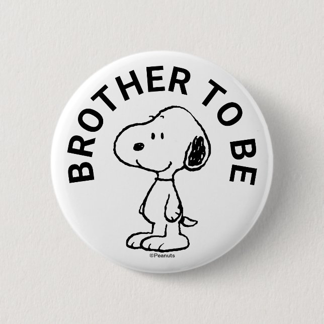 Badge Rond 5 Cm Snoopy Baby shower Brother (Devant)