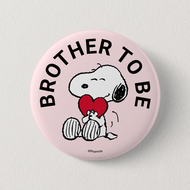 Badge Rond 5 Cm Snoopy Baby shower Brother (Devant)