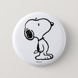 Badge Rond 5 Cm Snoopy Classic Comics Motif