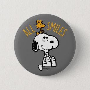 Badge Rond 5 Cm Snoopy & Woodstock - Tous les sourires