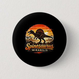 Badge Rond 5 Cm Snosaurus de dinosaure rétro drôle pour femmes Sno