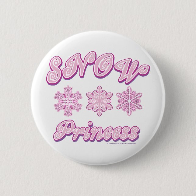 Badge Rond 5 Cm Snow-princess-on-Dark (Devant)