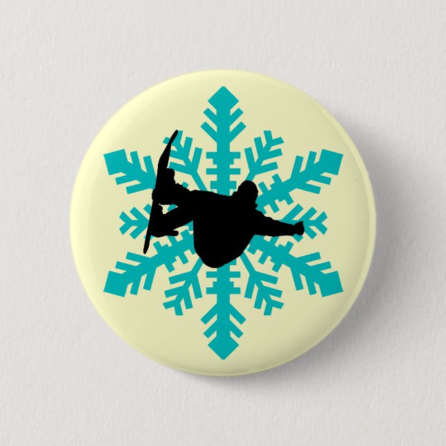 Badge Rond 5 Cm Snowboard (Devant)