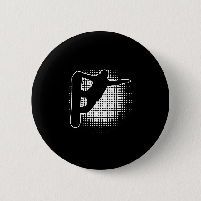 Badge Rond 5 Cm Snowboard féminin (Devant)