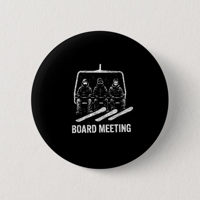 Badge Rond 5 Cm Snowboard Meeting Snowboarding Vacation Skiing  (Devant)