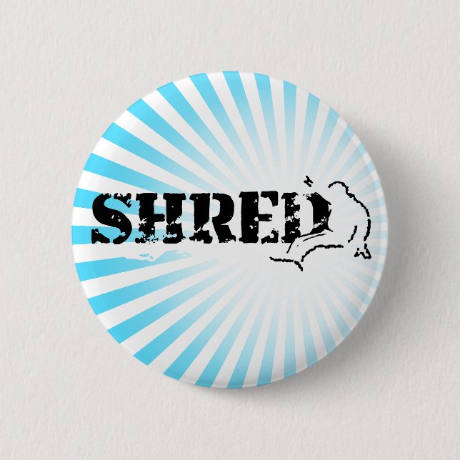 Badge Rond 5 Cm snowboard. shred. (Devant)