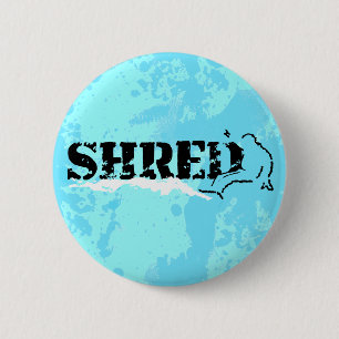 Badge Rond 5 Cm snowboard. shred.
