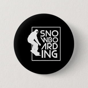 Badge Rond 5 Cm Snowboard Snowboard Cadeau Love Snowboard