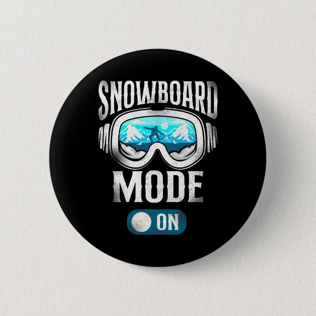 Badge Rond 5 Cm Snowboard Snowboard Chaussures Vintages (Devant)