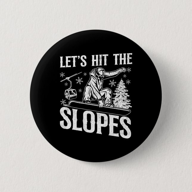 Badge Rond 5 Cm Snowboard Snowboard Vintage 18 (Devant)