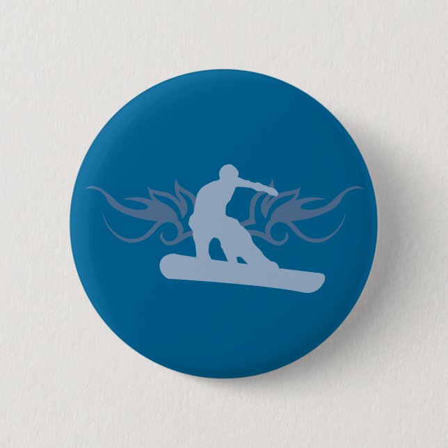 Badge Rond 5 Cm snowboard. tribalz. (Devant)