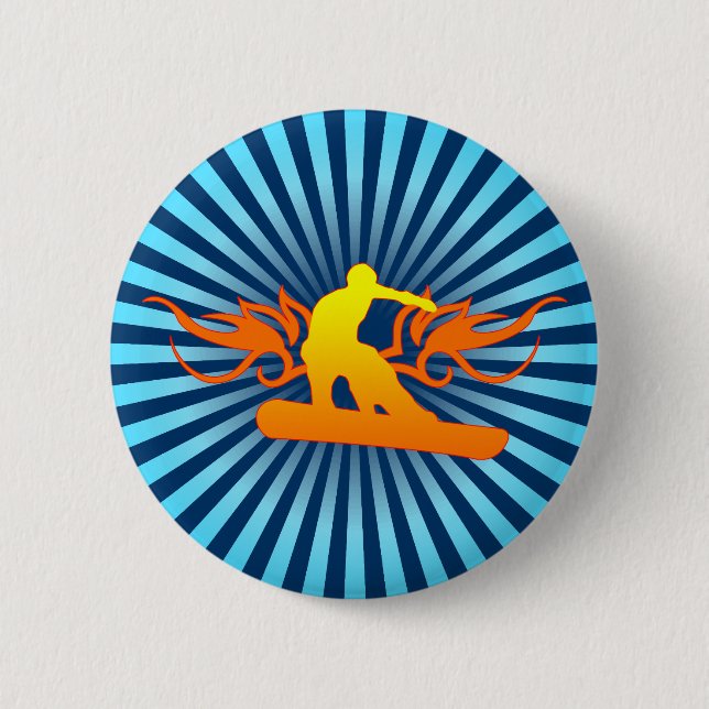 Badge Rond 5 Cm snowboard. tribalz. (Devant)