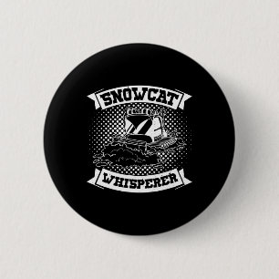 Badge Rond 5 Cm Snowcat Snow Groomer Snowboard Mountain Professeur