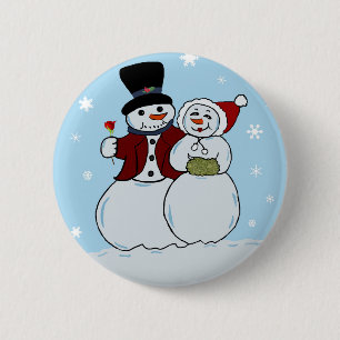 Badge Rond 5 Cm Snowcouple