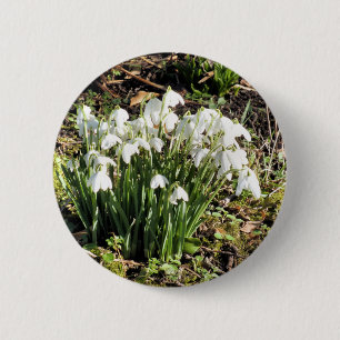 BADGE ROND 5 CM SNOWDROPS