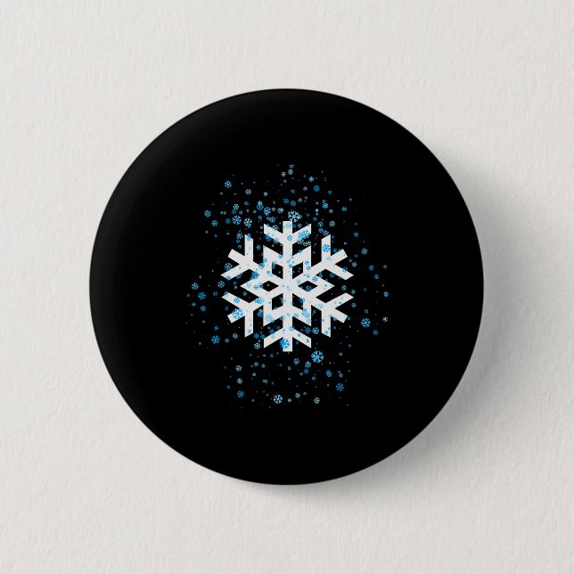 Badge Rond 5 Cm Snowflake For Women  (Devant)