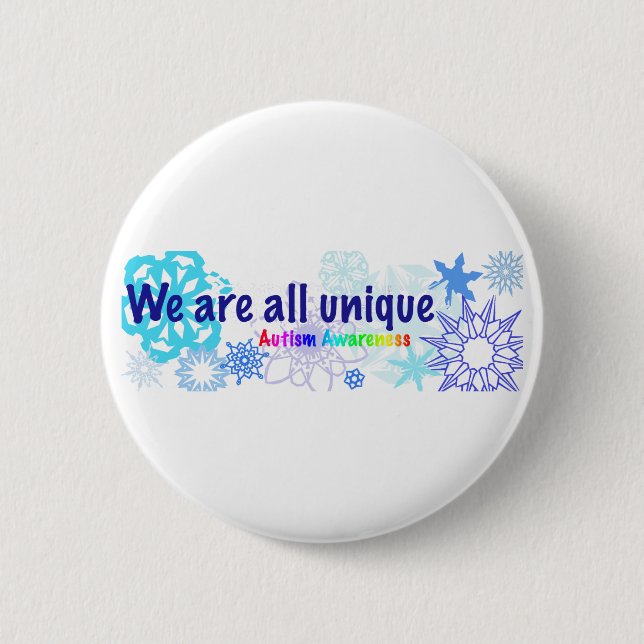 Badge Rond 5 Cm snowflakes_autism (Devant)