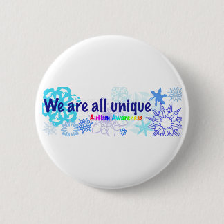 Badge Rond 5 Cm snowflakes_autism