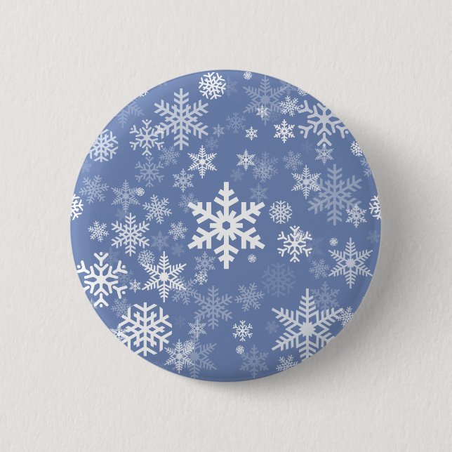 Badge Rond 5 Cm Snowflakes Personnaliser graphique Arrière - plan  (Devant)