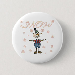 Badge Rond 5 Cm Snowman
