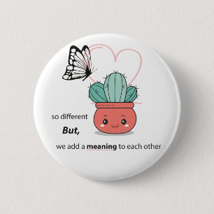 Badge Rond 5 Cm So Different, Parfait Ensemble - mignon couple d'a