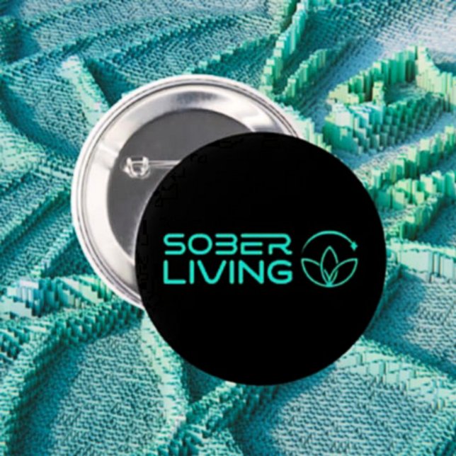 Badge Rond 5 Cm Sober et brillant - Bouton d'alimentation Lotus (Créateur téléchargé)